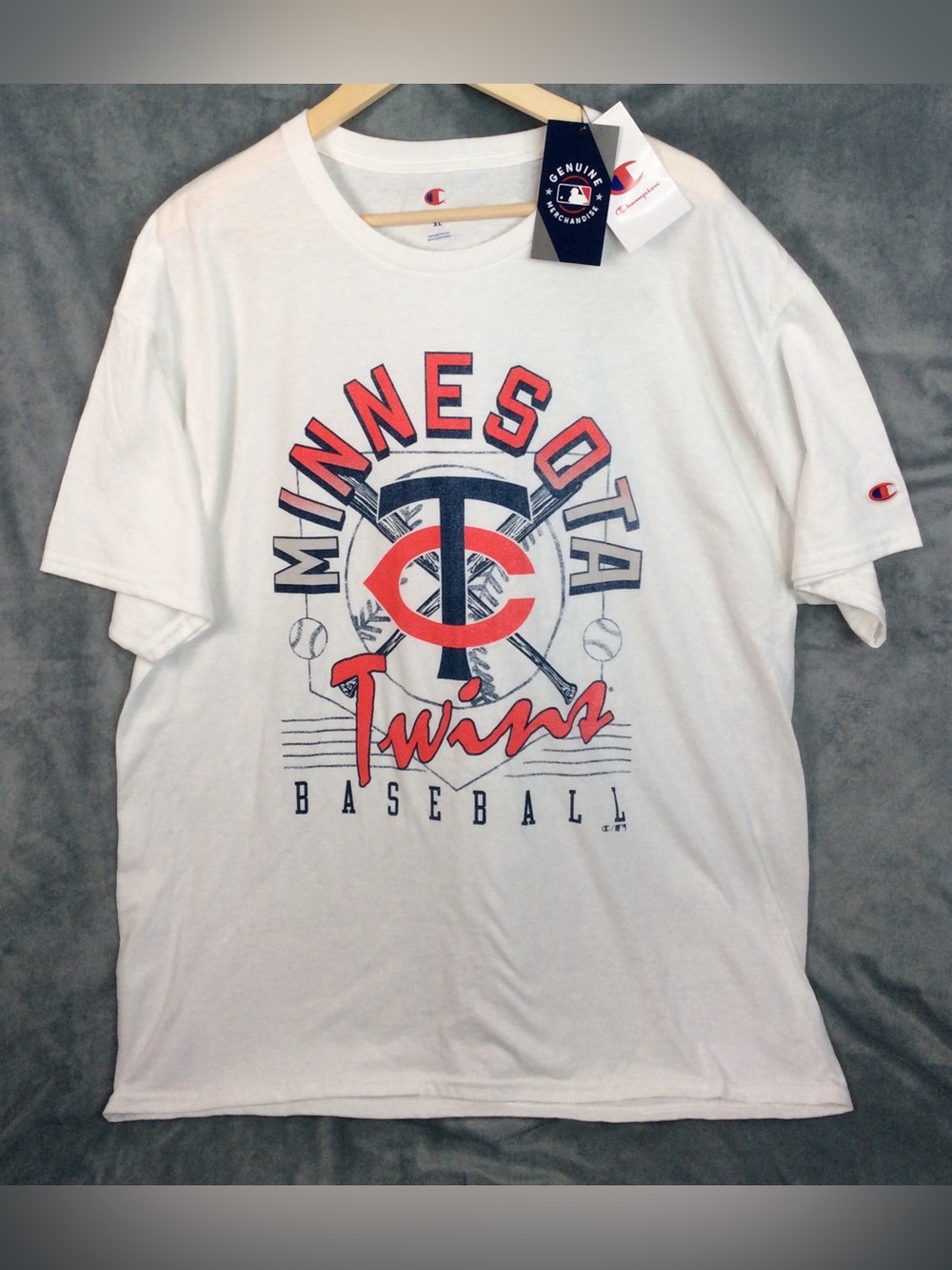 Champion White Minnesota Twins Graphic Short Sleeve Tee